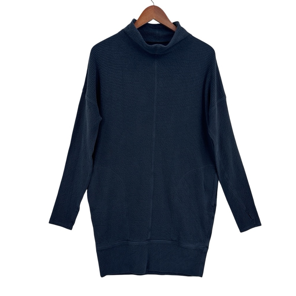 LULULEMON Call for Cozy Dress Oversized Mini Black Pockets